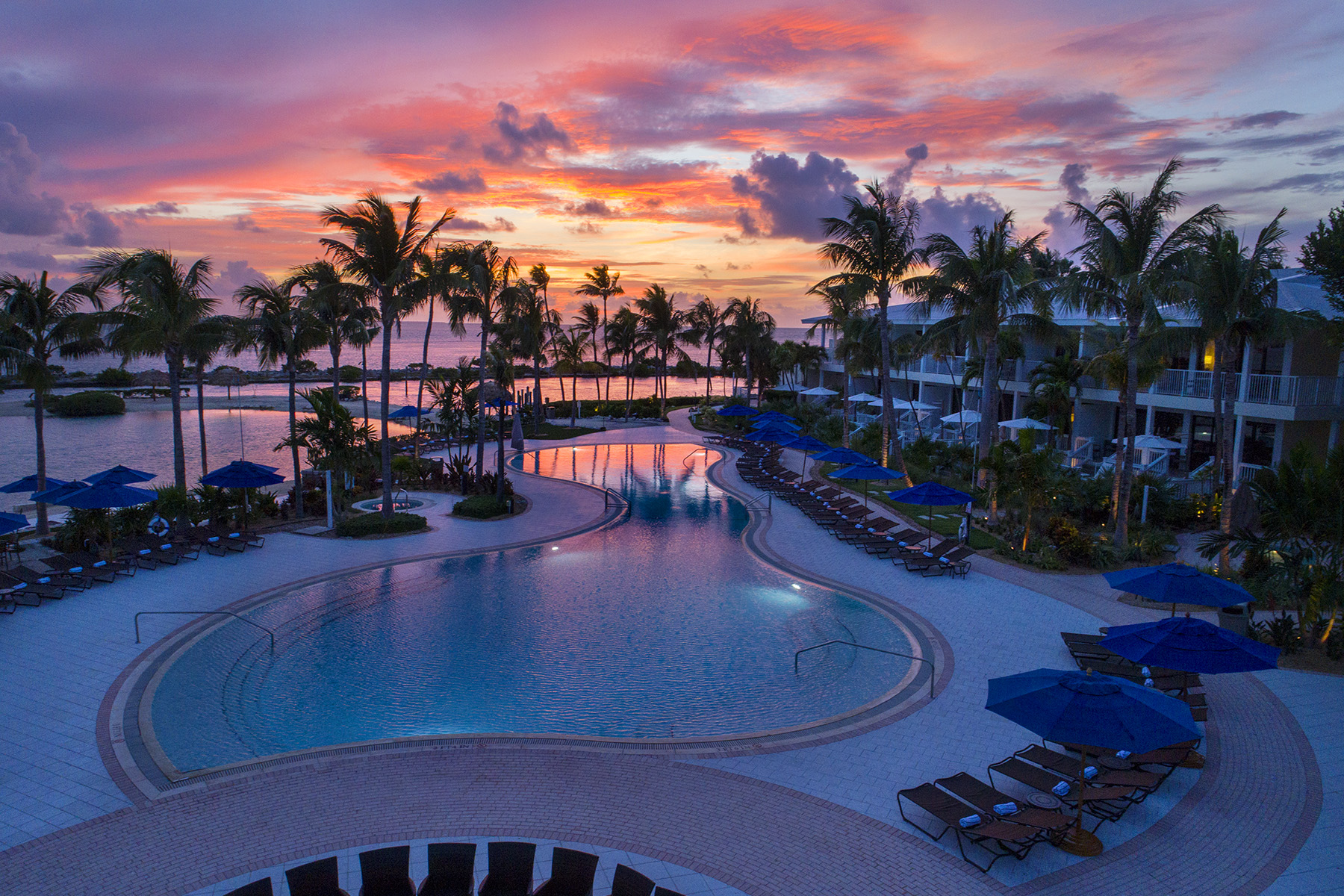 HWK_Main Resort Pool_Unknown Source_Pool Sunrise (5)