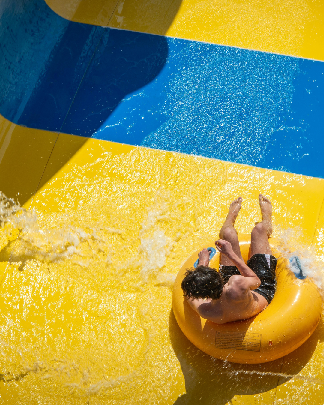 someone tubing at waterpark