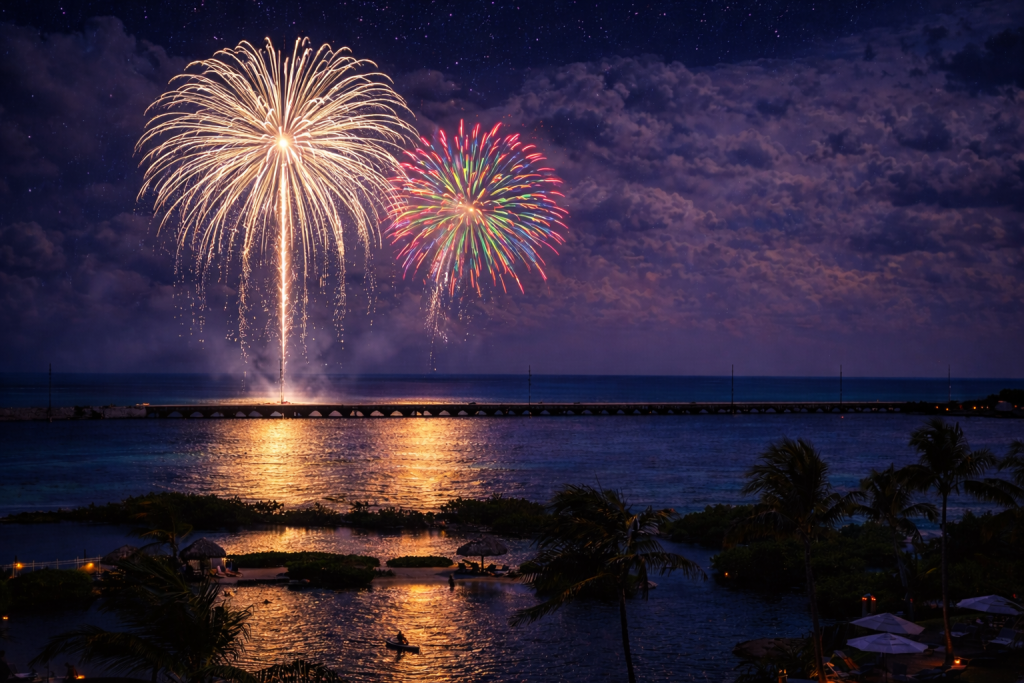 Fireworks over the Atlantic - horizontal 2